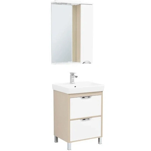 Комплект мебели Aquanet Гретта 60 New светлый дуб (2 ящика) 00239427 Комплект мебели Aquanet Гретта 60 New светлый дуб (2 ящика) 00239427