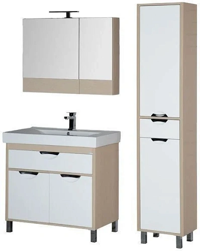 Комплект мебели Aquanet Гретта 90 светлый дуб (камерино) 00172721 Комплект мебели Aquanet Гретта 90 светлый дуб (камерино) 00172721