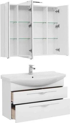 Комплект мебели Aquanet Ирвин 105 белый 00249622 Комплект мебели Aquanet Ирвин 105 белый 00249622