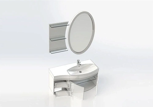 Комплект мебели Aquanet Опера 115 R белый (2 дверцы 2 ящика) 00169418 Комплект мебели Aquanet Опера 115 R белый (2 дверцы 2 ящика) 00169418