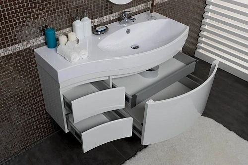 Комплект мебели Aquanet Опера 115 R белый (2 дверцы 2 ящика) 00169418 Комплект мебели Aquanet Опера 115 R белый (2 дверцы 2 ящика) 00169418