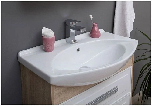 Комплект мебели Aquanet Остин 75 дуб сонома/белый 00252217 Комплект мебели Aquanet Остин 75 дуб сонома/белый 00252217