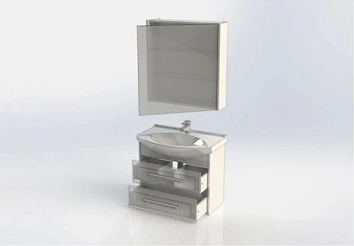 Комплект мебели Aquanet Остин 75 дуб сонома/белый 00252217 Комплект мебели Aquanet Остин 75 дуб сонома/белый 00252217