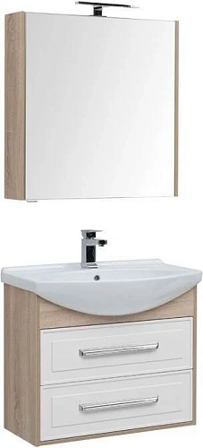 Комплект мебели Aquanet Остин 75 дуб сонома/белый 00252217 Комплект мебели Aquanet Остин 75 дуб сонома/белый 00252217