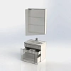 Комплект мебели Aquanet Рондо 70 белый (1 ящик, зеркало камерино) 00195698 Комплект мебели Aquanet Рондо 70 белый (1 ящик, зеркало камерино) 00195698