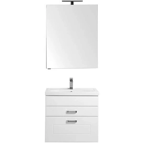 Комплект мебели Aquanet Рондо 70 белый (2 ящика, зеркало камерино) 00195701 Комплект мебели Aquanet Рондо 70 белый (2 ящика, зеркало камерино) 00195701