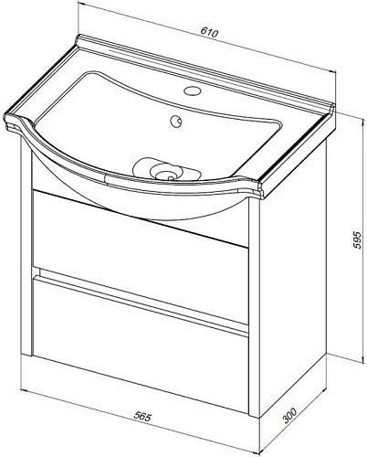 Комплект мебели Aquanet Сидней 60 белый 00244671 Комплект мебели Aquanet Сидней 60 белый 00244671