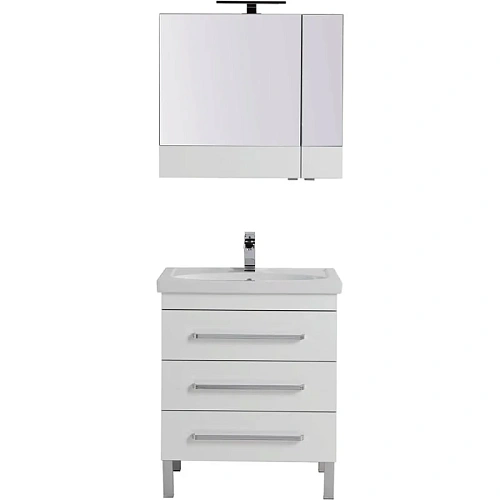 Комплект мебели Aquanet Сиена 70 белый (напольный 3 ящика) 00196502 Комплект мебели Aquanet Сиена 70 белый (напольный 3 ящика) 00196502