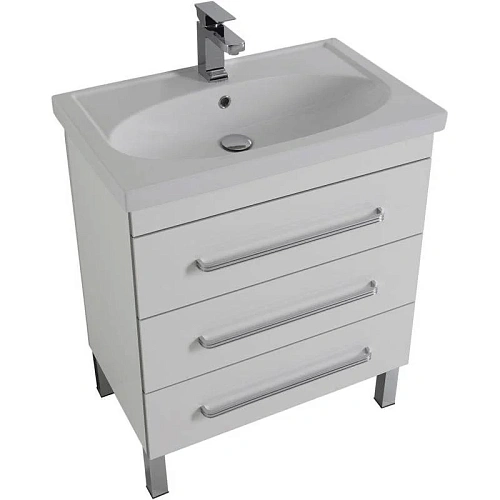 Комплект мебели Aquanet Сиена 70 белый (напольный 3 ящика) 00196502 Комплект мебели Aquanet Сиена 70 белый (напольный 3 ящика) 00196502