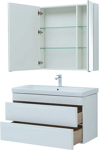 Комплект мебели Aquanet София 105 белый глянец (2 ящика) 00274193 Комплект мебели Aquanet София 105 белый глянец (2 ящика) 00274193