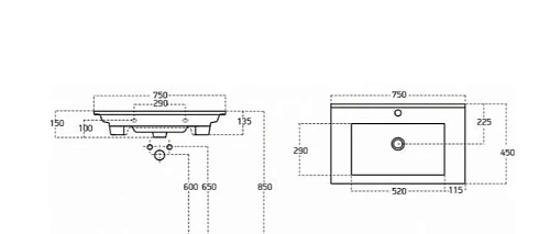 Комплект мебели Aquanet Тулон 75 белый 00183626 Комплект мебели Aquanet Тулон 75 белый 00183626
