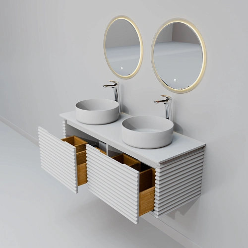 Комплект мебели ArtDecco Jacqueline 120 AJC12W34D3MF белый Комплект мебели ArtDecco Jacqueline 120 AJC12W34D3MF белый