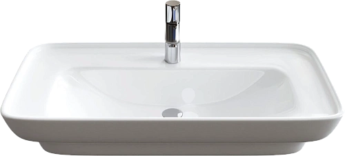 Комплект мебели STWORKI Берген 100 белая с темной столешницей, с раковиной Углич 0117 567265 Комплект мебели STWORKI Берген 100 белая с темной столешницей, с раковиной Углич 0117 567265