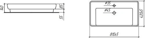 Комплект мебели STWORKI Берген 100 белая с темной столешницей, с раковиной Углич 0117 567265 Комплект мебели STWORKI Берген 100 белая с темной столешницей, с раковиной Углич 0117 567265