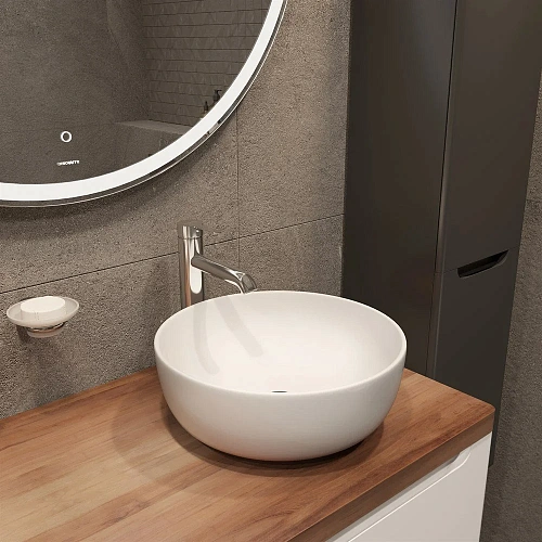 Комплект мебели STWORKI Берген 60 белая с темной столешницей 122, раковина Moon 1, L 549755 Комплект мебели STWORKI Берген 60 белая с темной столешницей 122, раковина Moon 1, L 549755