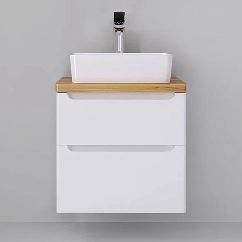 Комплект мебели STWORKI Берген 60 белая с темной столешницей, раковина Bocchi Slim Line 1598-001-012 567184 Комплект мебели STWORKI Берген 60 белая с темной столешницей, раковина Bocchi Slim Line 1598-001-012 567184