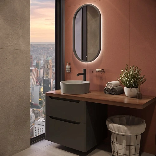 Комплект мебели STWORKI Берген 60 серая с темной столешницей 122, Bocchi Vessel 1174-006-0125 567930 Комплект мебели STWORKI Берген 60 серая с темной столешницей 122, Bocchi Vessel 1174-006-0125 567930