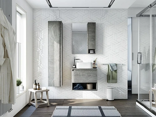 Комплект мебели STWORKI Карлстад 60 дуб рошелье, монте тиберио, с отверстием под смеситель в столешн 425174 Комплект мебели STWORKI Карлстад 60 дуб рошелье, монте тиберио, с отверстием под смеситель в столешн 425174