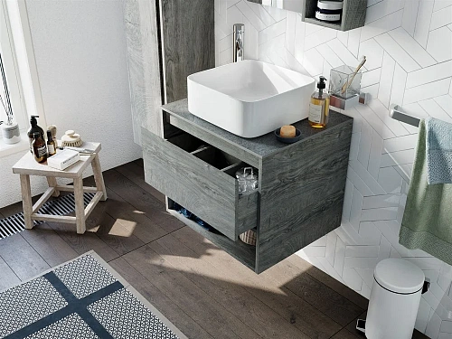 Комплект мебели STWORKI Карлстад 60 дуб рошелье, роверелла, с отверстием под смеситель в столешнице 427870 Комплект мебели STWORKI Карлстад 60 дуб рошелье, роверелла, с отверстием под смеситель в столешнице 427870