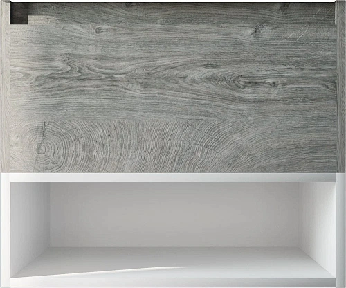 Комплект мебели STWORKI Карлстад 60 дуб рошелье, с белой полкой, в стиле лофт, подвесная (комплект, 440535 Комплект мебели STWORKI Карлстад 60 дуб рошелье, с белой полкой, в стиле лофт, подвесная (комплект, 440535