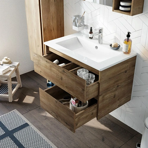 Комплект мебели STWORKI Карлстад 75 дуб рустикальный, в стиле лофт, под дерево, российская (гарнитур 418890 Комплект мебели STWORKI Карлстад 75 дуб рустикальный, в стиле лофт, под дерево, российская (гарнитур 418890