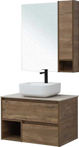 Комплект мебели STWORKI Карлстад 75 дуб рустикальный, простоун беж, в стиле лофт, под дерево, россий 425318 Комплект мебели STWORKI Карлстад 75 дуб рустикальный, простоун беж, в стиле лофт, под дерево, россий 425318