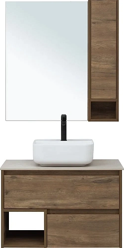 Комплект мебели STWORKI Карлстад 75 дуб рустикальный, простоун беж, в стиле лофт, под дерево, россий 425318 Комплект мебели STWORKI Карлстад 75 дуб рустикальный, простоун беж, в стиле лофт, под дерево, россий 425318