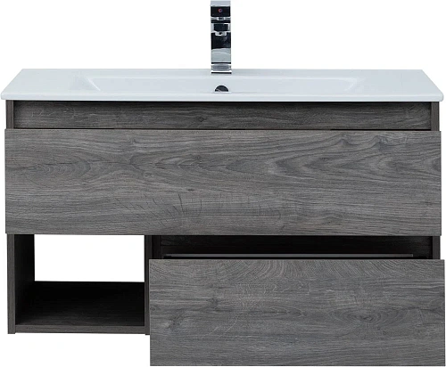 Комплект мебели STWORKI Карлстад 90 дуб рошелье, в стиле лофт, серая (комплект, гарнитур) 421752 Комплект мебели STWORKI Карлстад 90 дуб рошелье, в стиле лофт, серая (комплект, гарнитур) 421752