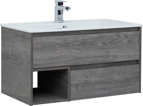 Комплект мебели STWORKI Карлстад 90 дуб рошелье, в стиле лофт, серая (комплект, гарнитур) 421752 Комплект мебели STWORKI Карлстад 90 дуб рошелье, в стиле лофт, серая (комплект, гарнитур) 421752