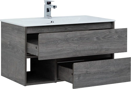 Комплект мебели STWORKI Карлстад 90 дуб рошелье, в стиле лофт, серая (комплект, гарнитур) 421752 Комплект мебели STWORKI Карлстад 90 дуб рошелье, в стиле лофт, серая (комплект, гарнитур) 421752