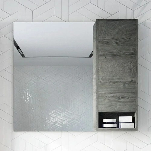 Комплект мебели STWORKI Карлстад 90 дуб рошелье, монте тиберио, в стиле лофт, серая, подвесная (комп 425502 Комплект мебели STWORKI Карлстад 90 дуб рошелье, монте тиберио, в стиле лофт, серая, подвесная (комп 425502