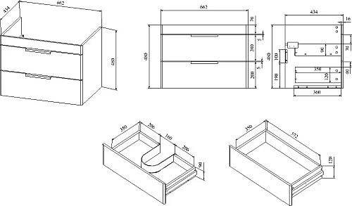 Комплект мебели STWORKI Копенгаген 70 белая, подвесная, в современном стиле (комплект, гарнитур) 467 467217 Комплект мебели STWORKI Копенгаген 70 белая, подвесная, в современном стиле (комплект, гарнитур) 467 467217