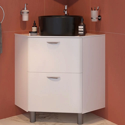 Комплект мебели STWORKI Лунд 60 белая, с раковиной на выбор 548156 Комплект мебели STWORKI Лунд 60 белая, с раковиной на выбор 548156