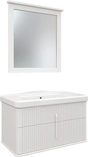 Комплект мебели STWORKI Молде 95 белая, с сифоном 579363 Комплект мебели STWORKI Молде 95 белая, с сифоном 579363