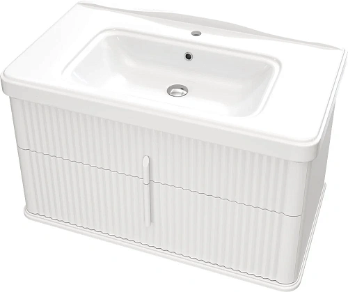 Комплект мебели STWORKI Молде 95 белая, с сифоном 579363 Комплект мебели STWORKI Молде 95 белая, с сифоном 579363