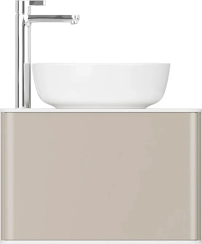 Комплект мебели STWORKI Ноттвиль 60 бежевый шелк, с отверстием под смеситель, подвесная, российская 414379 Комплект мебели STWORKI Ноттвиль 60 бежевый шелк, с отверстием под смеситель, подвесная, российская 414379