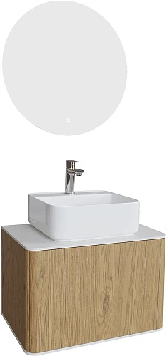 Комплект мебели STWORKI Ноттвиль 60 дуб верона, без выреза под смеситель, скандинавский стиль, подве 444537 Комплект мебели STWORKI Ноттвиль 60 дуб верона, без выреза под смеситель, скандинавский стиль, подве 444537