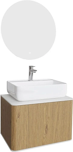 Комплект мебели STWORKI Ноттвиль 60 дуб верона, без выреза под смеситель, скандинавский стиль, подве 444537 Комплект мебели STWORKI Ноттвиль 60 дуб верона, без выреза под смеситель, скандинавский стиль, подве 444537