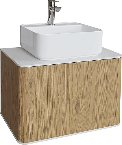 Комплект мебели STWORKI Ноттвиль 60 дуб верона, без выреза под смеситель, скандинавский стиль, подве 444537 Комплект мебели STWORKI Ноттвиль 60 дуб верона, без выреза под смеситель, скандинавский стиль, подве 444537