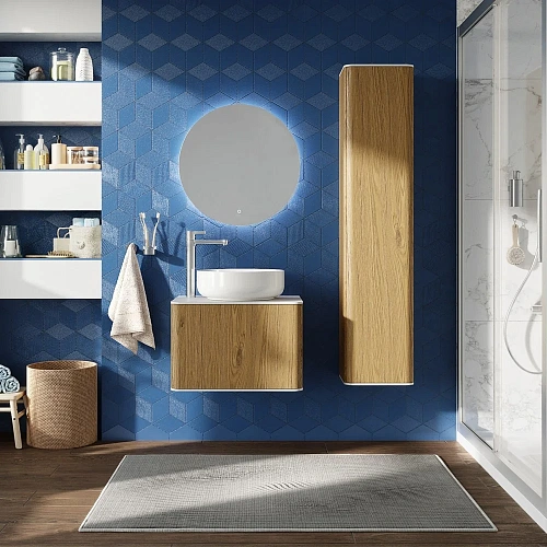 Комплект мебели STWORKI Ноттвиль 60 дуб верона, с отверстием под смеситель, подвесная (комплект, гар 414393 Комплект мебели STWORKI Ноттвиль 60 дуб верона, с отверстием под смеситель, подвесная (комплект, гар 414393