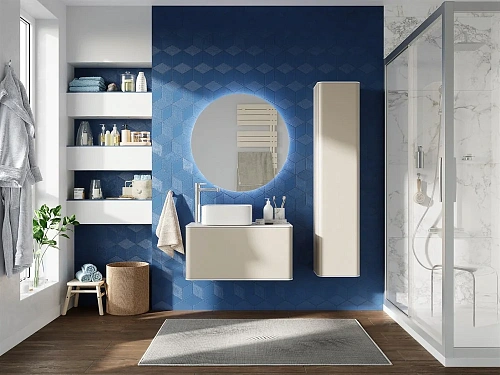 Комплект мебели STWORKI Ноттвиль 80 бежевый шелк, с отверстием под смеситель 414395 Комплект мебели STWORKI Ноттвиль 80 бежевый шелк, с отверстием под смеситель 414395