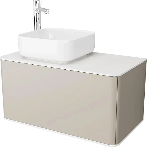 Комплект мебели STWORKI Ноттвиль 80 бежевый шелк, с отверстием под смеситель 414395 Комплект мебели STWORKI Ноттвиль 80 бежевый шелк, с отверстием под смеситель 414395