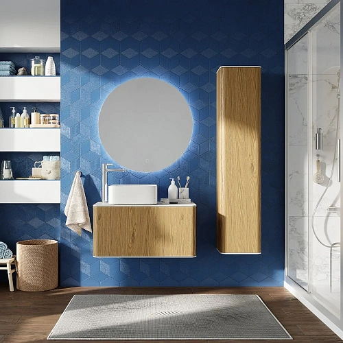 Комплект мебели STWORKI Ноттвиль 80 дуб верона, с отверстием под смеситель, в стиле лофт (комплект, 414410 Комплект мебели STWORKI Ноттвиль 80 дуб верона, с отверстием под смеситель, в стиле лофт (комплект, 414410