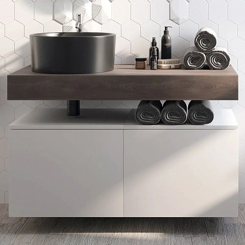 Комплект мебели STWORKI Ольборг 100 столешница дуб карпентер, без отверстий, 2 тумбы 50 485169 Комплект мебели STWORKI Ольборг 100 столешница дуб карпентер, без отверстий, 2 тумбы 50 485169