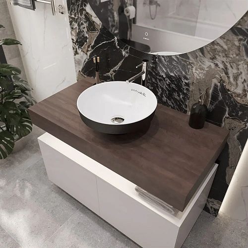 Комплект мебели STWORKI Ольборг 100 столешница дуб карпентер, без отверстий, 2 тумбы 50, с раковиной 536748 Комплект мебели STWORKI Ольборг 100 столешница дуб карпентер, без отверстий, 2 тумбы 50, с раковиной 536748