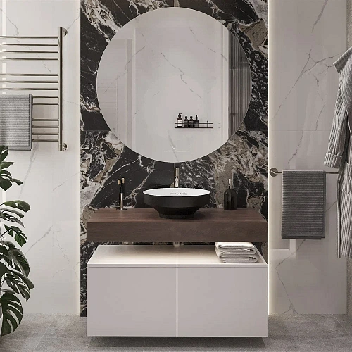 Комплект мебели STWORKI Ольборг 100 столешница дуб карпентер, без отверстий, 2 тумбы 50, с раковиной 536748 Комплект мебели STWORKI Ольборг 100 столешница дуб карпентер, без отверстий, 2 тумбы 50, с раковиной 536748