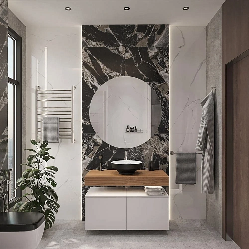 Комплект мебели STWORKI Ольборг 100 столешница дуб французский, без отверстий, 2 тумбы 50, с раковин 536632 Комплект мебели STWORKI Ольборг 100 столешница дуб французский, без отверстий, 2 тумбы 50, с раковин 536632