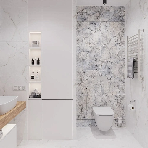 Комплект мебели STWORKI Ольборг 100 столешница дуб французский, без отверстий, с тумбой 50, с ракови 536094 Комплект мебели STWORKI Ольборг 100 столешница дуб французский, без отверстий, с тумбой 50, с ракови 536094