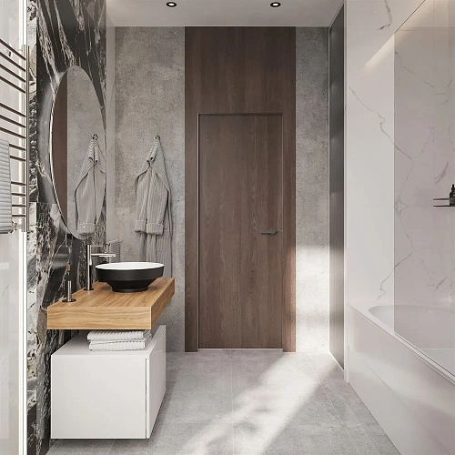 Комплект мебели STWORKI Ольборг 100 столешница дуб французский, без отверстий, с тумбой 50, с ракови 536622 Комплект мебели STWORKI Ольборг 100 столешница дуб французский, без отверстий, с тумбой 50, с ракови 536622