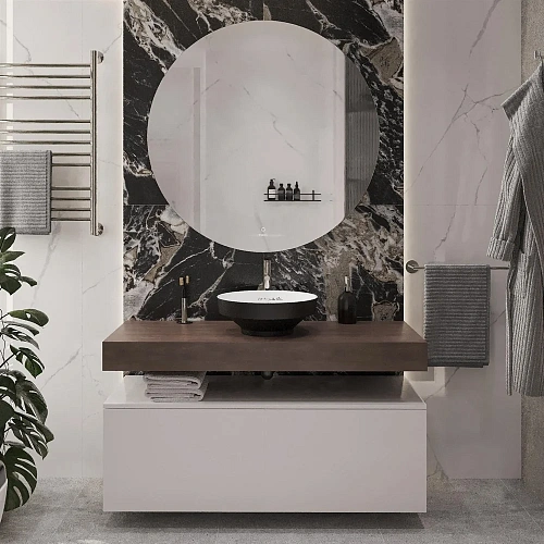 Комплект мебели STWORKI Ольборг 120 столешница дуб карпентер, без отверстий, 2 тумбы 60, с раковиной 536752 Комплект мебели STWORKI Ольборг 120 столешница дуб карпентер, без отверстий, 2 тумбы 60, с раковиной 536752